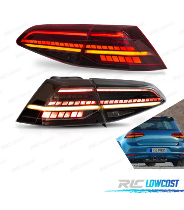 FAROLINS LED VOLKSWAGEN VW GOLF 7 7.5 12-20 INDICADORES DINÂMICOS FUMADO