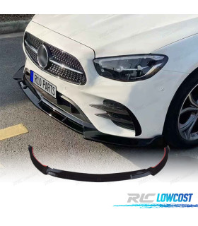 LIP SPOILER FRONTAL MERCEDES CLASE E W213 21- LOOK AMG PRETO BRILHANTE