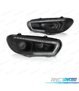 FARÓIS XENON PARA VOLKSWAGEN VW SCIROCCO 08-14 LED PRETOS