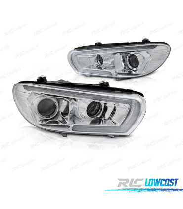 FARÓIS XENON PARA VOLKSWAGEN VW SCIROCCO 08-14 LED CROMADO