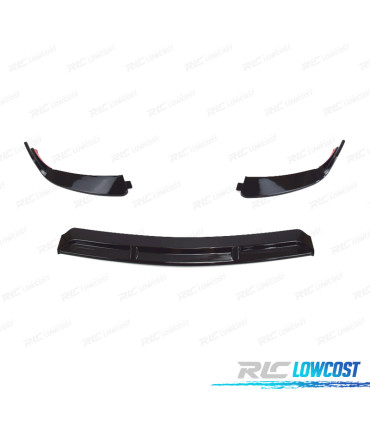 SPOILER LIP FRONTAL MERCEDES CLASE C W205 14-18 LOOK AMG PRETO BRILHANTE