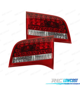 FAROLINS PARA AUDI A6 AVANT RESTYLING 08-10 BRANCO LED VERMELHO