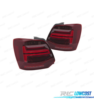 FAROLINS VOLKSWAGEN VW POLO V 09-17 LED VERMELHO DINÂMICOS