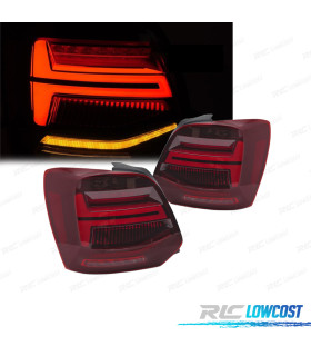 FAROLINS VOLKSWAGEN VW POLO V 09-17 LED VERMELHO DINÂMICOS