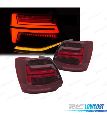 FAROLINS VOLKSWAGEN VW POLO V 09-17 LED VERMELHO DINÂMICOS