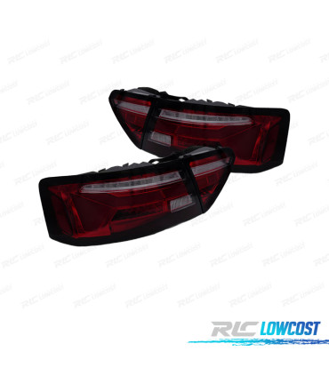 FAROLINS AUDI A5 11-16 LED VERMELHO FUMADOS