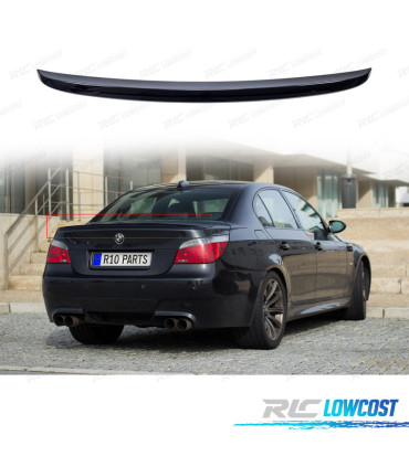 AILERON LIP SPOILER BMW E60 LOOK M5 PRETO BRILHANTE 03-10