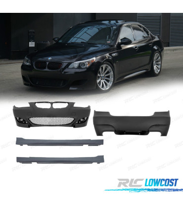 KIT CARROÇARIA BMW E60 03-07 COM LAVAFAROS LOOK M5