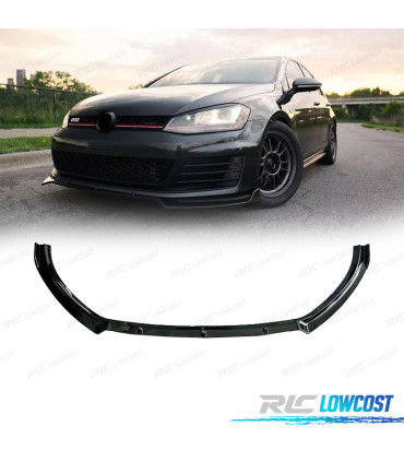SPOILER LIP FRONTAL VOLKSWAGEN GOLF 7 12-16 PRETO BRILHANTE
