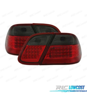 FAROLINS TRASEIROS LED MERCEDES CLK W208 97-02 VERMELHO FUMADO