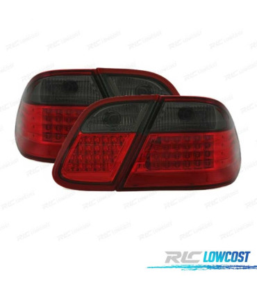 FAROLINS TRASEIROS LED MERCEDES CLK W208 97-02 VERMELHO FUMADO