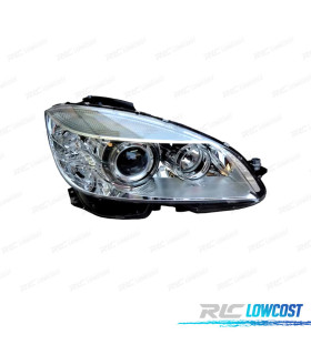 FAROL DIR XENON PARA MERCEDES C W204 07-11 FUNDO CROMADO