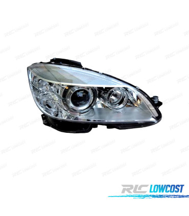 FAROL DIR XENON PARA MERCEDES C W204 07-11 FUNDO CROMADO