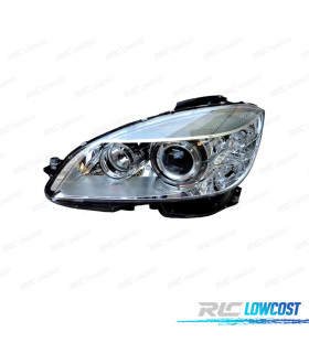 FAROL ESQ XENON PARA MERCEDES C W204 07-11 FUNDO CROMADO