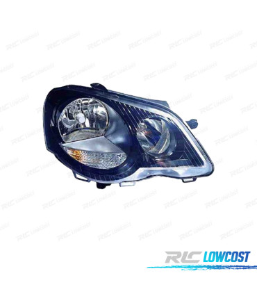 FAROL DIR VOLKSWAGEN VW POLO VI 05-09 PRETO