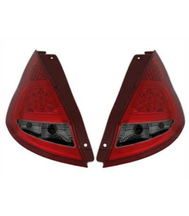 FAROLINS TRASEIROS LED PARA FORD FIESTA 08-12 VERMELHO ESCURECIDO