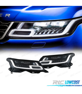FARÓIS RANGE ROVER SPORT L494 13-17 LED DINÂMICOS LOOK 18-