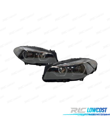 FARÓIS BMW F10 F11 14-16 XENON DRL LUZ DIURNA DINÂMICOS FUNDO PRETO