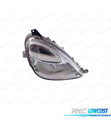 FAROL DIR MERCEDES CLASSE A W168 97-04 FUNDO CROMADO