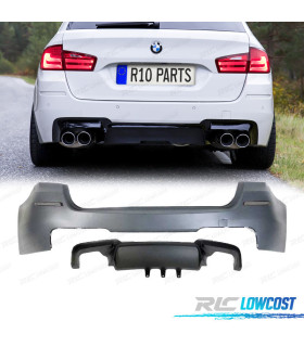 PARA-CHOQUES TRASEIRO BMW F11 10-17 LOOK M5 DUPLA SAIDA