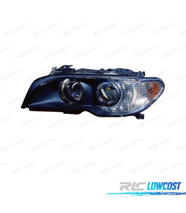 FAROL ESQ OPTICAS + PISCA BMW SERIE 3 E46 COUPÉ FUNDO PRETO