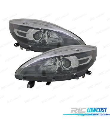 FARÓIS RENAULT SCENIC III 12-16 FUNDO PRETO