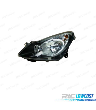 FAROL ESQ OPTICAS PARA OPEL CORSA D 06- FUNDO PRETO