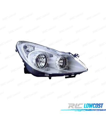 FAROL DIR OPTICAS OPEL CORSA D 06-10 FUNDO CROMADO