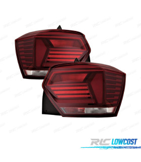 FAROLINS VOLKSWAGEN VW POLO 17-21 BRANCO VERMELHO