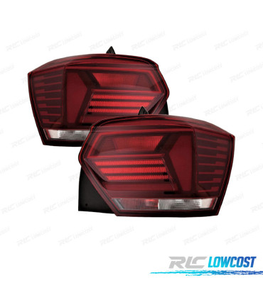 FAROLINS VOLKSWAGEN VW POLO 17-21 BRANCO VERMELHO