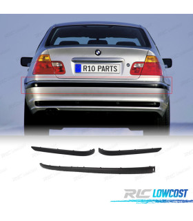 FRISOS PARA-CHOQUES TRASEIRO BMW SERIE 3 E46 SEDAN 98-01 PRETO MATE