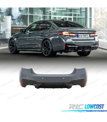 PARA-CHOQUES TRASEIRO BMW G30 LCI 21-23 LOOK M5 PDC DUPLA SAÍDA