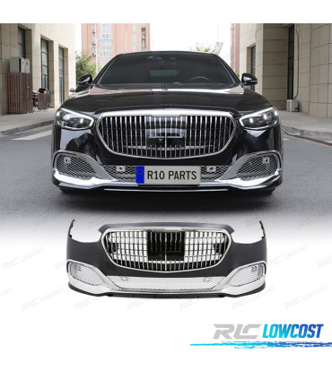 PÁRA-CHOQUES FRONTAL MERCEDES CLASE S W223 20-23 LOOK MAYBACH PDC