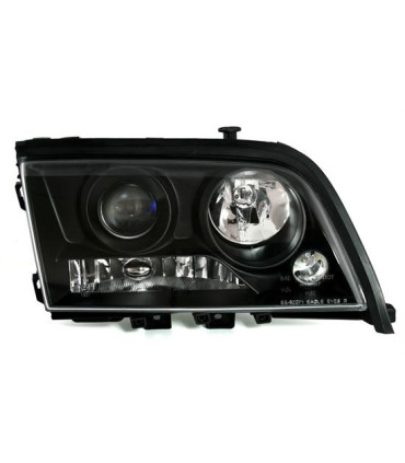 FARÓIS FRONTAIS PARA MERCEDES CLASSE C W202. 93-00 FUNDO PRETO
