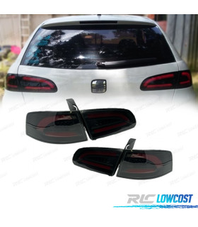 FAROLINS TRASEIROS LED LIGHTBAR SEAT IBIZA 6L 02-08 CARDNA FUNDO PRETO