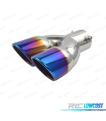 PONTEIRAS DE ESCAPE DUPLA UNIVERSAL 2 INOX TINANIO 89MM