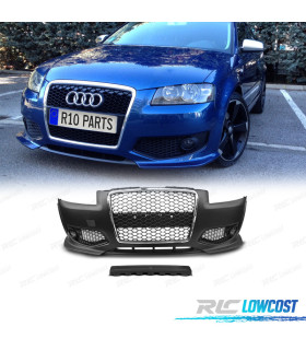 PARA-CHOQUES FRONTAL AUDI A3 8P 04-08 LOOK RS3 CROMADO PRETO