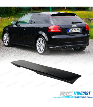 SPOILER AUDI A3 8P 03-11 LOOK S LINE S3 PRETO BRILHANTE