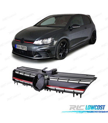 GRELHA FRONTALVW GOLF 7 12-17 LOOK R PRETO VERMELHO