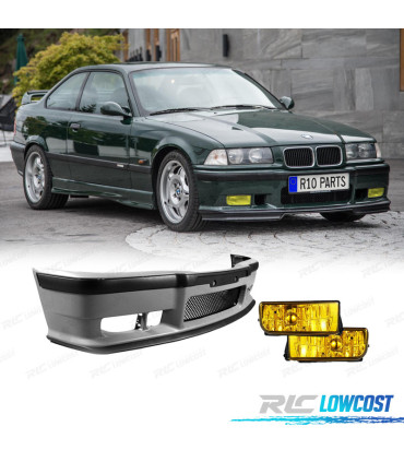 KIT PARA-CHOQUES FRONTAL M3 + FAROIS DE NEVOEIRO EM AMARELO CRISTAL