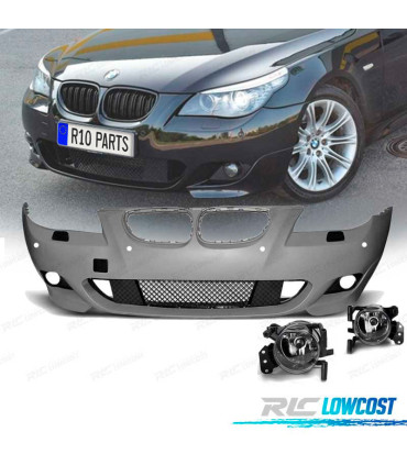 PÁRA-CHOQUES FRONTAL BMW E60 E61 07-10 COM PDC LOOK PACK M + FAROIS NEVOEIRO