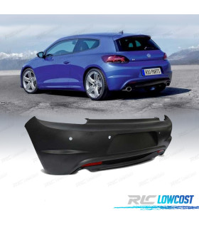 PARA-CHOQUES TRASEIRO VOLKSWAGEN VW SCIROCCO 08-14 LOOK R COM PDC DIFUSOR DUPLA SAIDA