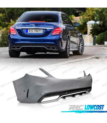 PARACHOQUES TRASEIRO MERCEDES CLASE C W205 14-18 LOOK AMG C63 PDC