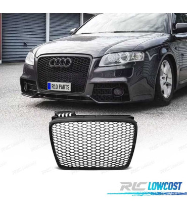 GRELHA FRONTAL AUDI A4 B7 04-07 LOOK RS PRETO MATE