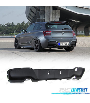 DIFUSOR TRASEIRO BMW F20 F21 11-15 LOOK M PERFORMANCE DUPLA SAÍDA
