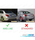 DIFUSOR TRASEIRO MERCEDES CLASE C W205 AMG SEDAN 14-17 PRETO BRILHANTE + PONTEIRAS ESCAPE LOOK AMG