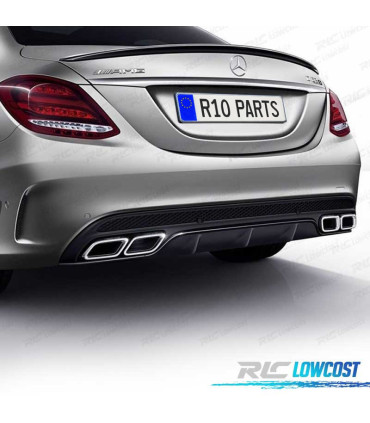 AILERON SPOILER TRASEIRO MERCEDES C W205 LOOK AMG 2014- 4P PRETO BRILHANTE