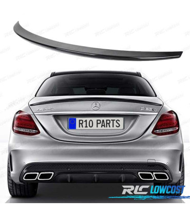 AILERON SPOILER TRASEIRO MERCEDES C W205 LOOK AMG 2014- 4P PRETO BRILHANTE