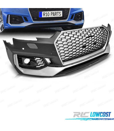 PARA-CHOQUES FRONTAL AUDI A4 B9 15-19 LOOK RS4 PRETO PRATA PDC