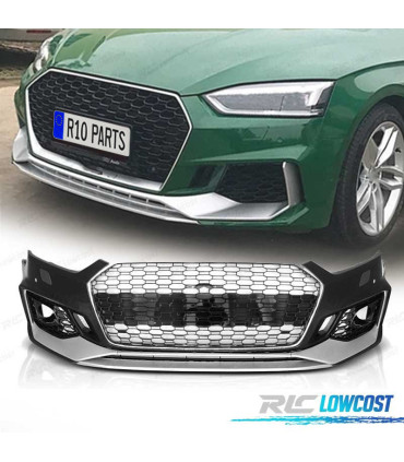 PARA-CHOQUES FRONTAL AUDI A5 F5 17-19 LOOK RS5 PRATEADO PDC